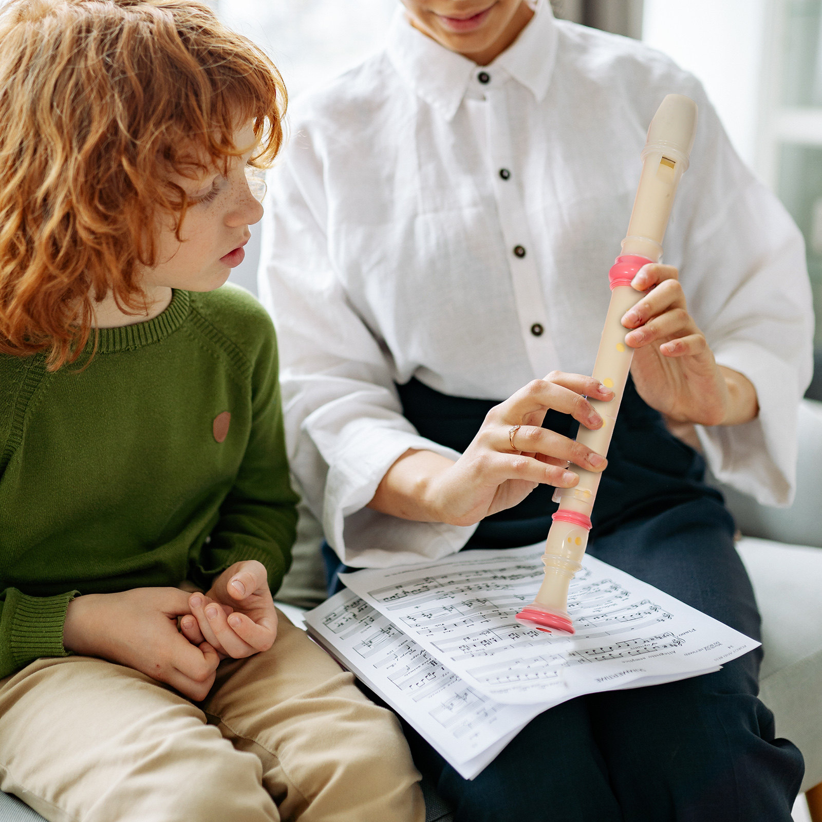Soprano Recorder Plastic - قطعتان من آلة النفخ السوبرانو ذات